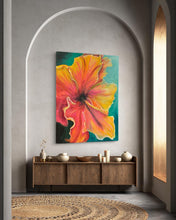 Load image into Gallery viewer, Sun March 30 11am Over Size Hibiscus Flower on a 24x30 in Acrylics