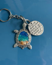 Load image into Gallery viewer, Sat April 26 11am Sea Turtle UV Ocean Resin Pour Key Chain
