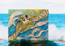 Load image into Gallery viewer, Sun April 27 11am XL "Auggy The Sea Turtle" Stain Glass Art