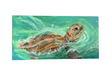Load image into Gallery viewer, Sat June 28 11am Swimming Turtle 12x24 Acrylics