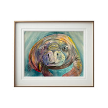 Load image into Gallery viewer, Thur July 10 8am Coffee and Canvas Mantatee Acrylic Wash