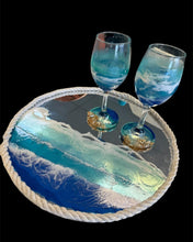 Load image into Gallery viewer, Sat July 26 11am UV Ocean Resin Wine Glass and Base Workshop