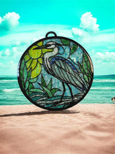 Load image into Gallery viewer, Sat Nov 8 11am xl 2ft Heron Crushed Glass Resin Suncatcher Workshop