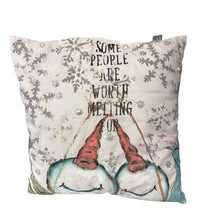 Load image into Gallery viewer, Mon Nov 24 11am Snow Couple Painted Pillow Workshop