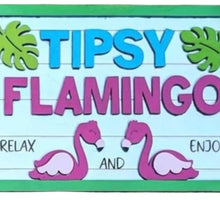 Load image into Gallery viewer, Sunday Dec 7 11am Set of 3 6" 3D Flamingo Ornaments/Signs