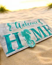 Load image into Gallery viewer, Fri Jan 23 11am 2ft Large 3D Seahorse Welcome Sign Workshop