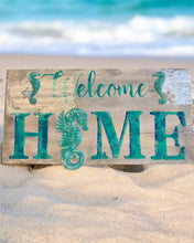 Load image into Gallery viewer, Fri Jan 23 11am 2ft Large 3D Seahorse Welcome Sign Workshop