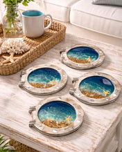 Load image into Gallery viewer, Sun June 28 11am 3D Ocean Resin Pour Coaster Set of 2 Workshop