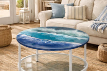 Load image into Gallery viewer, Sat April 25 11am Advanced Ocean Resin Pour Glass Coffee Table Workshop
