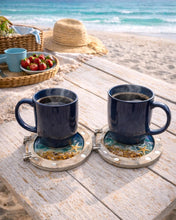 Load image into Gallery viewer, Sun April 12 11am Advanced Ocean Resin Pour Porthole Coaster Set