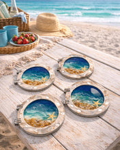 Load image into Gallery viewer, Monday March 23 11am 3D Ocean Resin Pour Porthole Coaster and Glass Set Workshop
