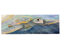 Load image into Gallery viewer, Sunday October 11 11am Dazzle The Sea Turtle 10x30 Canvas in Acyrlics