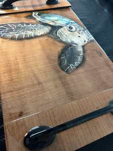 Mon March 11  11am Sea Turtle Resin Wood Tray