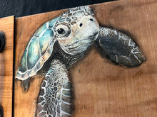Load image into Gallery viewer, Mon March 11  11am Sea Turtle Resin Wood Tray
