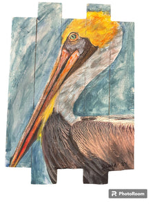Mon April 29 11am Pelican on a Palette Board Workshop
