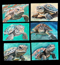 Load image into Gallery viewer, Sun June 23 11am Set of 6 4x6 Canvas Paintings/Cards
