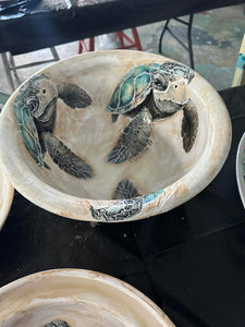 Sun May 19 11am Vintage Sea Turtle Plate/Bowl