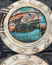 Load image into Gallery viewer, ONLINE WORKSHOP Set of 4 Sea Turtle Portholes
