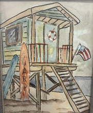 Load image into Gallery viewer, Mon July 22 11am Lifeguard Tower Acrylic Wash
