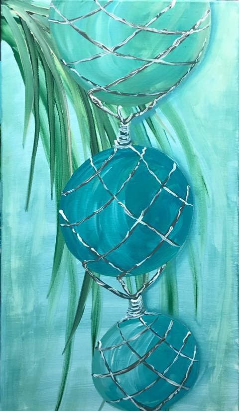 Thur Aug 7 8am Coffee and Canvas Glass Buoy Workshop