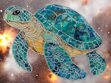 Load image into Gallery viewer, Friday June 27 2 pm 16x20 Stanley The Sea Turtle  Stained Glass Workshop
