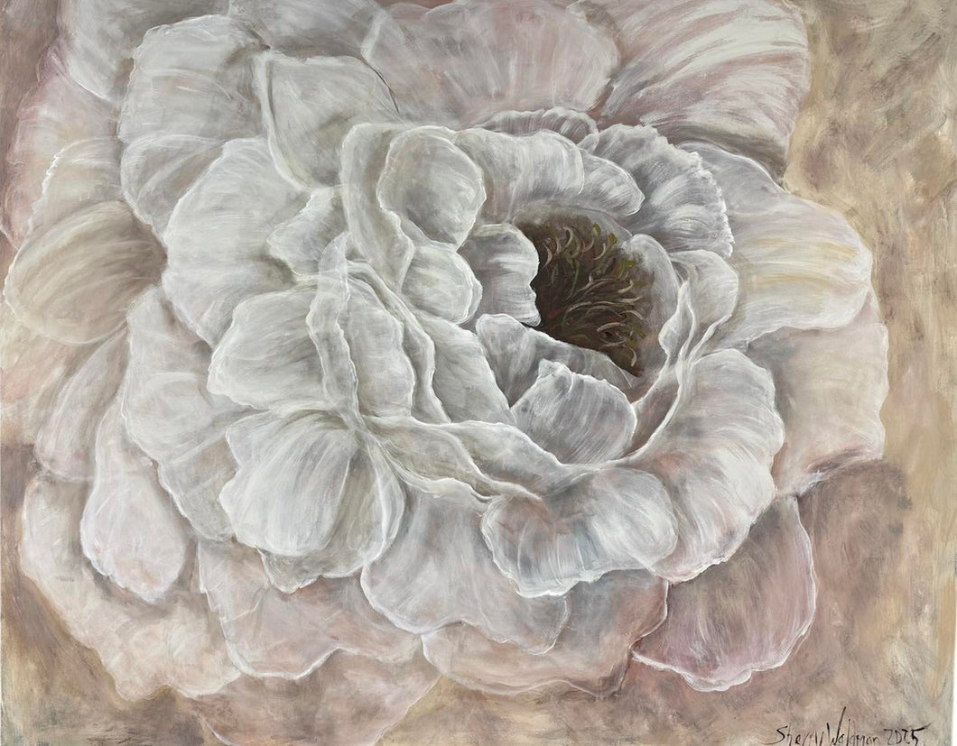 Sunday June 22 11am Oversize 30x36 Rose in Acrylics