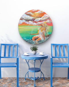 Sun July 27 11am  "The Glow WIthin" 20" Round Acrylic Workshop
