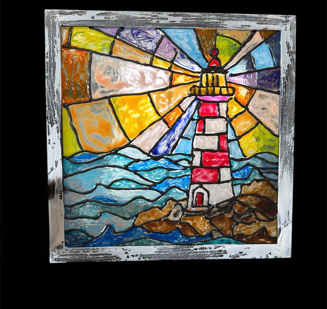 Sat June 14 11am Light House Stain Glass Class
