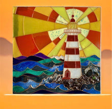 Load image into Gallery viewer, Sat June 14 11am Light House Stain Glass Class
