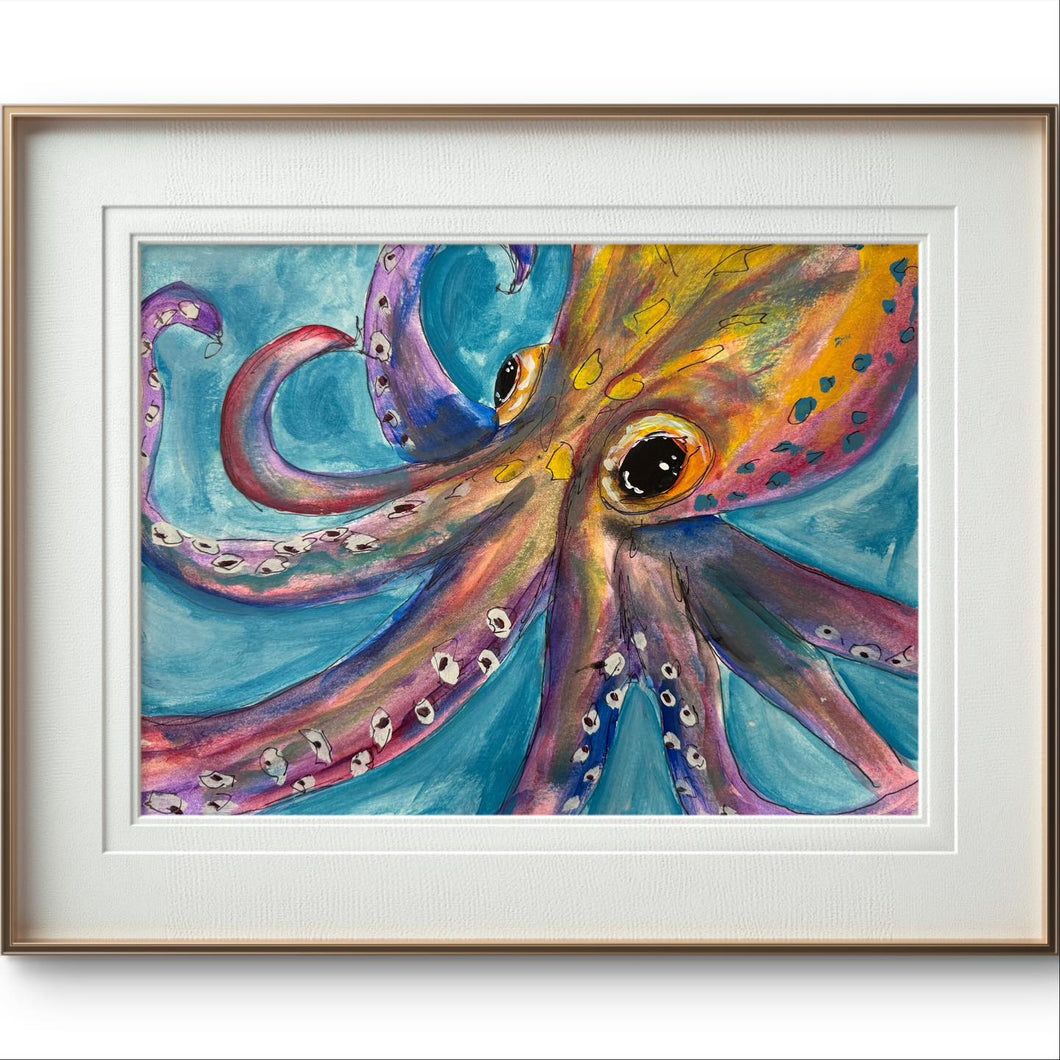 Thur July 17 8am Coffee and Canvas Acrylic Wash Octopus
