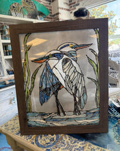 Load image into Gallery viewer, Sun July 6 11am Blue Heron Stained Glass Workshop
