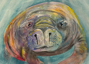 Thur July 10 8am Coffee and Canvas Mantatee Acrylic Wash
