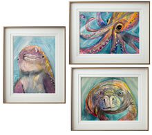 Load image into Gallery viewer, Thur July 10 8am Coffee and Canvas Mantatee Acrylic Wash
