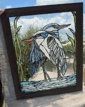 Load image into Gallery viewer, Sun July 6 11am Blue Heron Stained Glass Workshop
