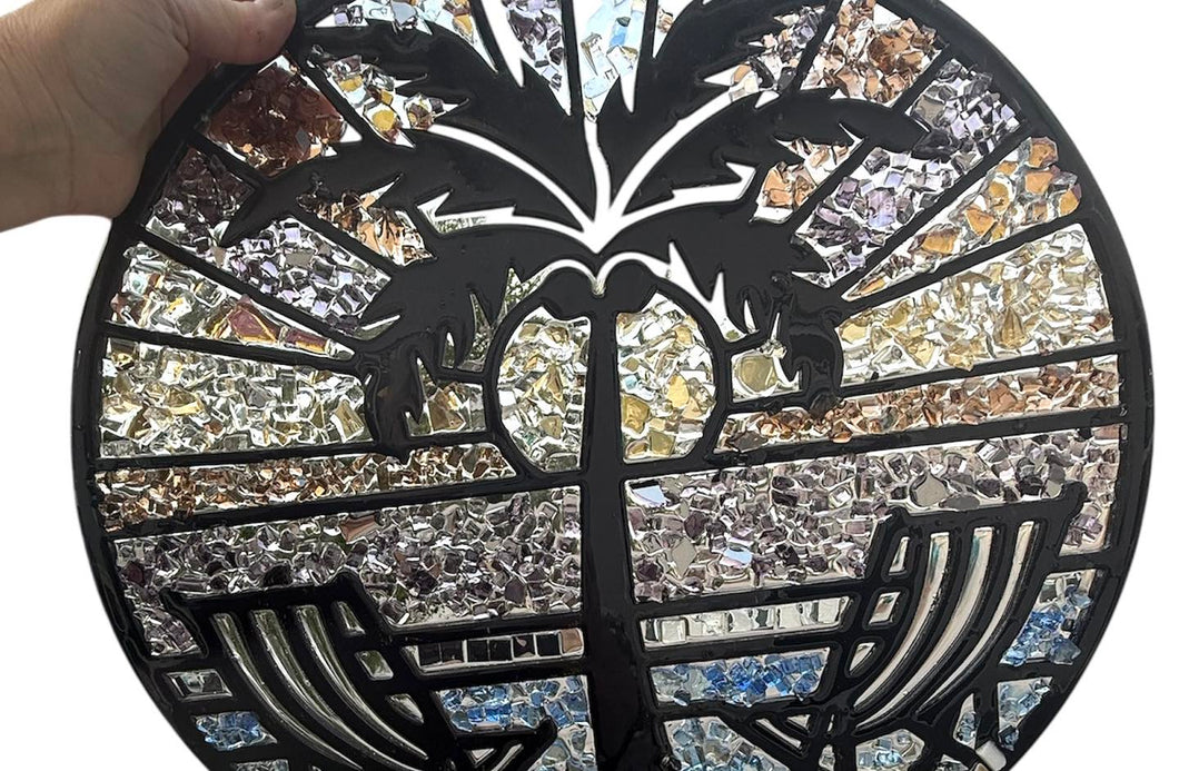 Sun Aug 24 11am Beach Chair Large Crushed Glass Resin Sun Catcher