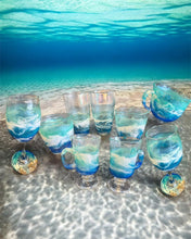 Load image into Gallery viewer, Sat Sept 6 11am Wine Glass and Tray UV Ocean Resin Pour Workshop
