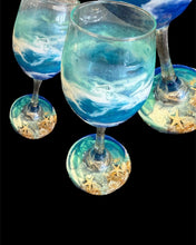 Load image into Gallery viewer, Sat July 26 11am UV Ocean Resin Wine Glass and Base Workshop
