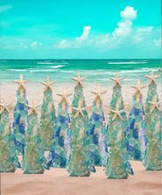 Load image into Gallery viewer, Friday August 8 2pm LARGE Sea Glass Resin Coasal Christmas Tree Workshop
