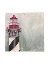 Load image into Gallery viewer, Sun Sept 21 11am 20x20 Saint Augustine Lighthouse in Acrylics
