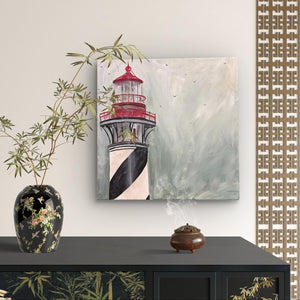 Sun Sept 21 11am 20x20 Saint Augustine Lighthouse in Acrylics