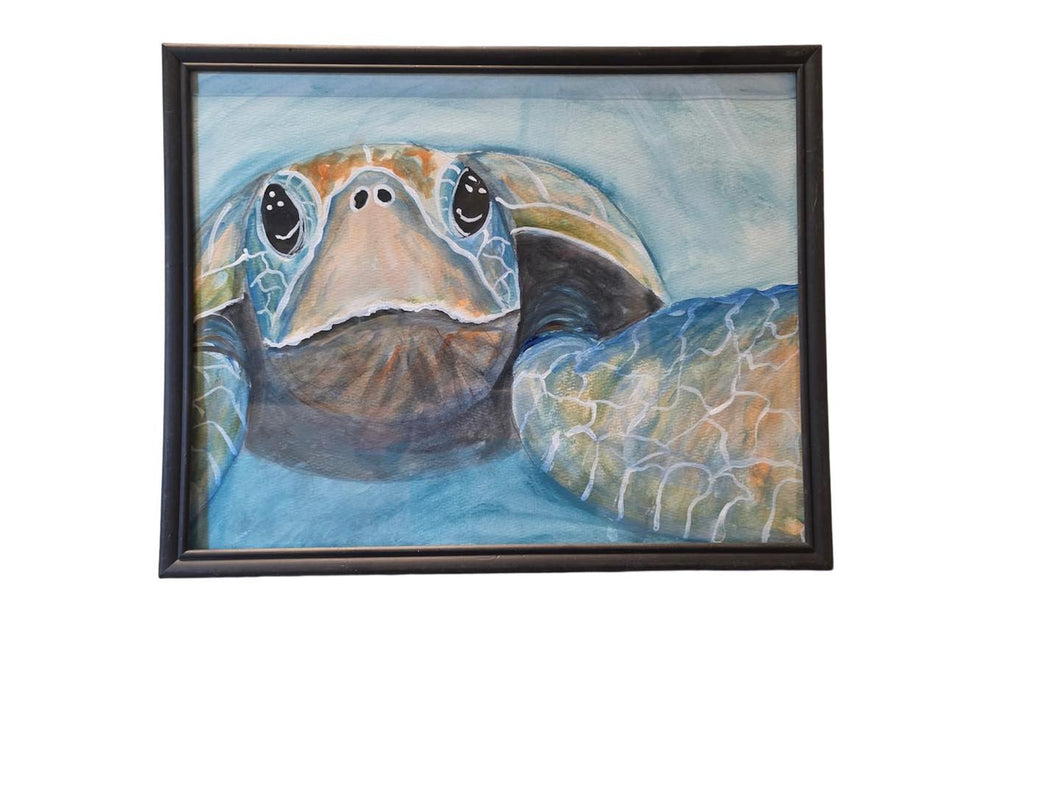 Thur Aug 14 8am Coffee and Canvas Skittles the Sea Turtle Acrylic Wash Workshop