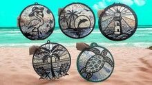Load image into Gallery viewer, Sun Aug 24 11am Flamingo Crushed Glass Resin Sun Catcher
