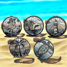 Load image into Gallery viewer, Sun Aug 24 11am Flamingo Crushed Glass Resin Sun Catcher
