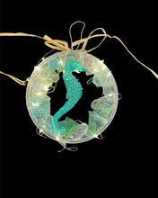 Load image into Gallery viewer, Sun Oct 26 10-2 MAKE IT TAKE IT SUNDAYS  6&quot; Sea Horse Sea Glass Wreath Ornament

