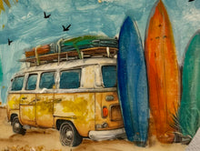 Load image into Gallery viewer, Fri Sept 26 8am Coffee and Canvas Multi Medi VW Bus
