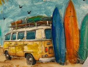 Fri Sept 26 8am Coffee and Canvas Multi Medi VW Bus
