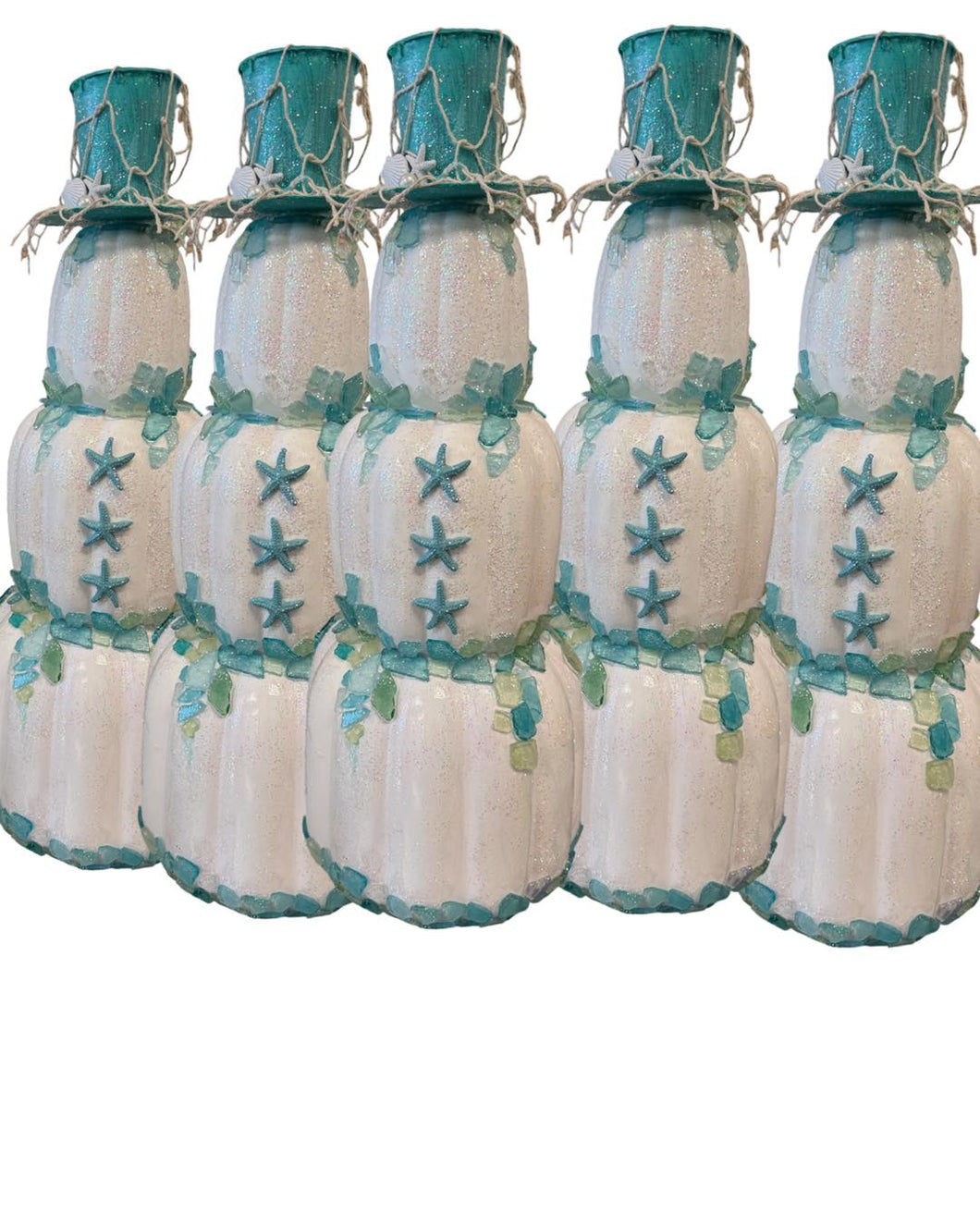 Sat Oct 18 11am Large 3ft Sea Glass Glitter Snowman Workshop