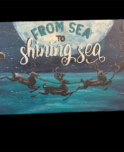 Fri Dec 12 11am From Sea To Shining Sea 2 Foot Wood Sign Workshop