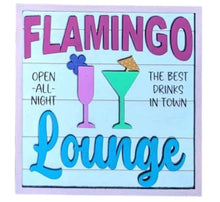Load image into Gallery viewer, Sunday Dec 7 11am Set of 3 6&quot; 3D Flamingo Ornaments/Signs
