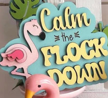 Load image into Gallery viewer, Sunday Dec 7 11am Set of 3 6&quot; 3D Flamingo Ornaments/Signs
